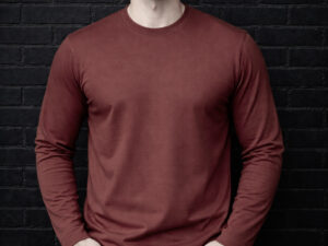 Men’s 100% Merino Wool Long Sleeve – Terracotta
