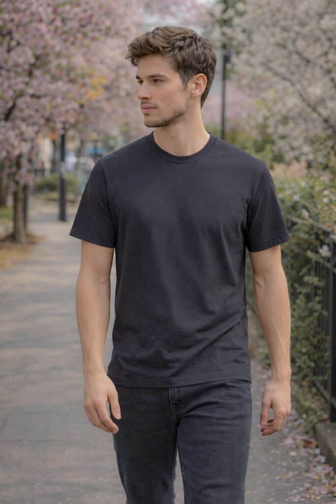 Men’s 100% Merino Wool T-Shirt – Light Grey