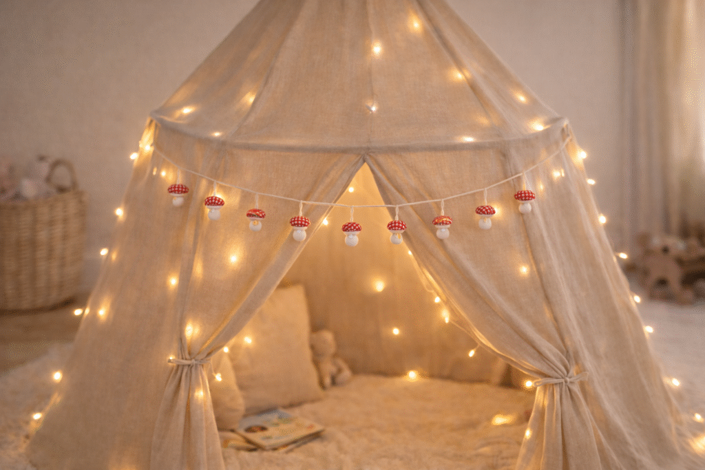 Mushroom Garland – Handmade Nursery Decor