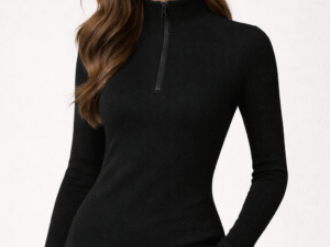 Women’s Merino Wool Quarter-Zip / Black