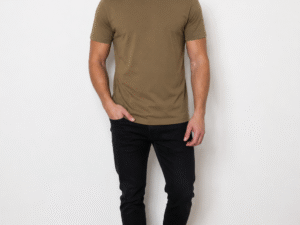 Men’s Coyote Merino Wool T-Shirt – 100% Merino Wool