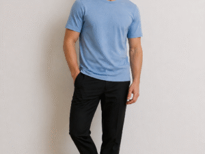 Light Blue Merino Wool T-Shirt
