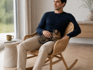 Merino Wool T-SHIRT  Long Sleeve – Navy