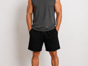 Men’s Dark Grey Sleeveless Muscle Tee