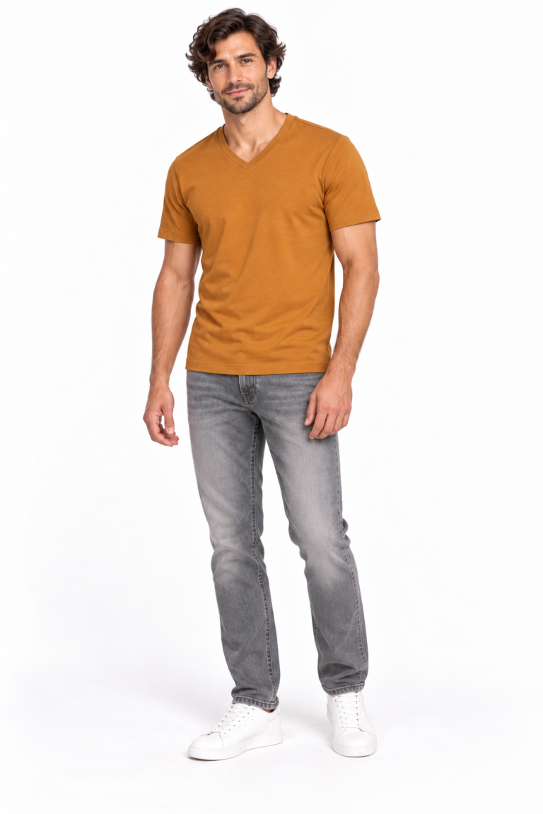 Men’s Mustard Merino Wool T-Shirt